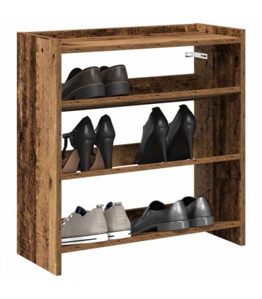 vidaXL Shoe Rack Old Wood 60x25x62 cm Engineered Wood