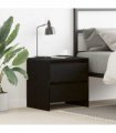 vidaXL Bedside Cabinet Black Oak 45 x 34 x 44.5 cm Engineered Wood