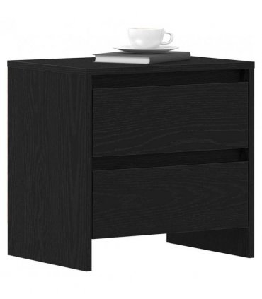 vidaXL Bedside Cabinet Black Oak 45 x 34 x 44.5 cm Engineered Wood
