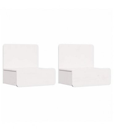 vidaXL Bedside Table 2 pcs White 44 x 32.5 x 40 cm Solid pine wood