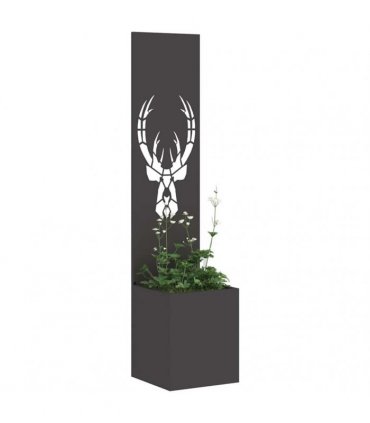 vidaXL Garden Privacy Screen Black 32 x 32 x 150 cm Cold-rolled steel