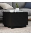 vidaXL Coffee Table | Black | Engineered wood | 50 cm x 50 cm x 40 cm