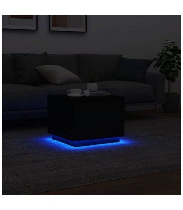 vidaXL Coffee Table | Black | Engineered wood | 50 cm x 50 cm x 40 cm