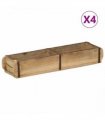 vidaXL Tray with Storage 4 pcs Brown 57 x 15 x 9 cm Solid Reclaim Wood