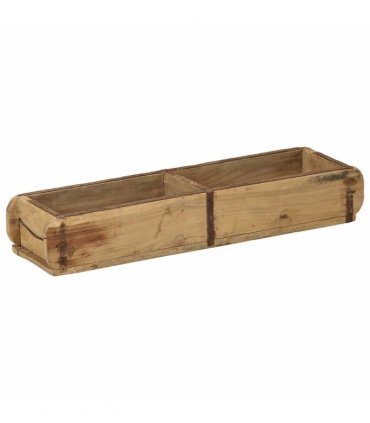 vidaXL Tray with Storage 4 pcs Brown 57 x 15 x 9 cm Solid Reclaim Wood