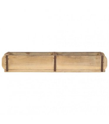 vidaXL Tray with Storage 4 pcs Brown 57 x 15 x 9 cm Solid Reclaim Wood