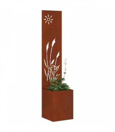 vidaXL Garden Privacy Screen Rusty 32 x 140 cm Weathering steel