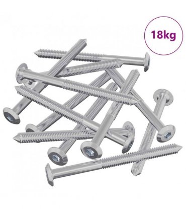 vidaXL Furniture Screws 1200 pcs Silver Steel