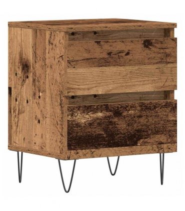 vidaXL Bedside Cabinet Old wood 40 x 35 x 50 cm Engineered wood