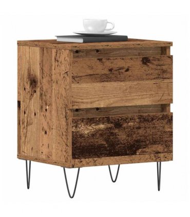 vidaXL Bedside Cabinet Old wood 40 x 35 x 50 cm Engineered wood