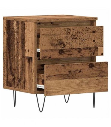 vidaXL Bedside Cabinet Old wood 40 x 35 x 50 cm Engineered wood