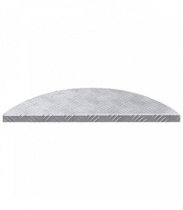 vidaXL Stair Tread Crescent 10 pcs Silver 60 x 18 x 2.5 cm Aluminium