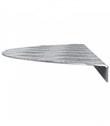 vidaXL Stair Tread Crescent 10 pcs Silver 60 x 18 x 2.5 cm Aluminium