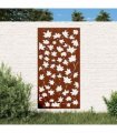 vidaXL Garden Wall Decoration 105x55 cm Corten Steel Maple Leaf Design