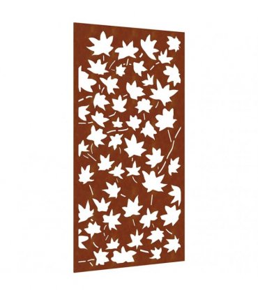 vidaXL Garden Wall Decoration 105x55 cm Corten Steel Maple Leaf Design