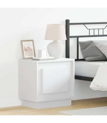 vidaXL Bedside Cabinet 2 pcs White 44 x 34.5 x 45 cm Engineered Wood