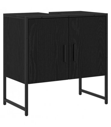 vidaXL Bathroom Sink Cabinet Black Oak 60 x 30 x 60 cm Engineered Wood