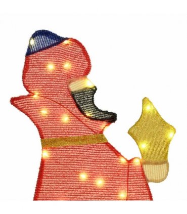 vidaXL 3 Wise Men Christmas Lighting 3 pcs Warm White 105 cm Fabric