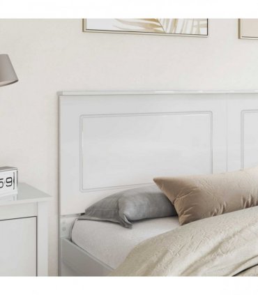 vidaXL Headboard Gloss White 100 cm Engineered Wood