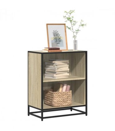 vidaXL Book Cabinet Sonoma Oak 60x35x76 cm Engineered Wood