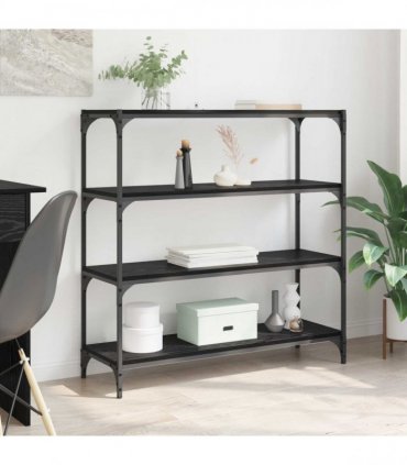 vidaXL Book Cabinet Black Oak 100 x 33 x 100 cm