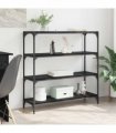 vidaXL Book Cabinet Black Oak 100 x 33 x 100 cm