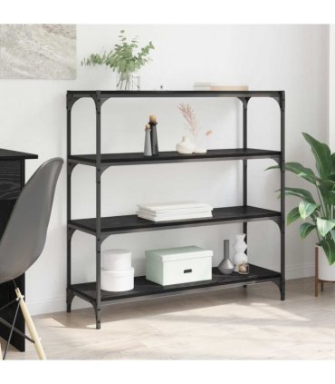 vidaXL Book Cabinet Black Oak 100 x 33 x 100 cm