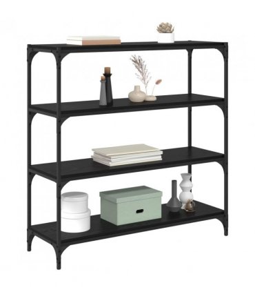 vidaXL Book Cabinet Black Oak 100 x 33 x 100 cm
