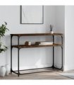 vidaXL Console Table Smoked Oak 100x35.5x75 cm Engineered Wood