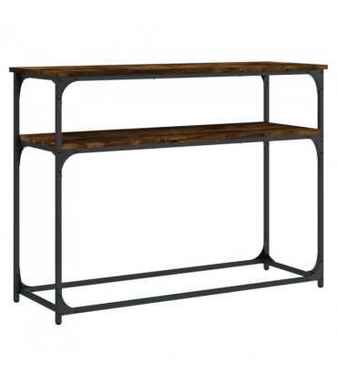 vidaXL Console Table Smoked Oak 100x35.5x75 cm Engineered Wood
