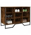 vidaXL Shoe Cabinet Smoked Oak 90x38x61.5 cm Engineered Wood