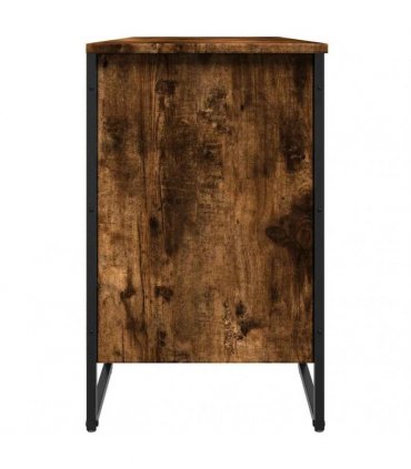 vidaXL Shoe Cabinet Smoked Oak 90x38x61.5 cm Engineered Wood