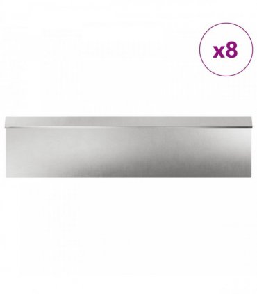 vidaXL Snail Fences 12 pcs Silver Stainless Steel