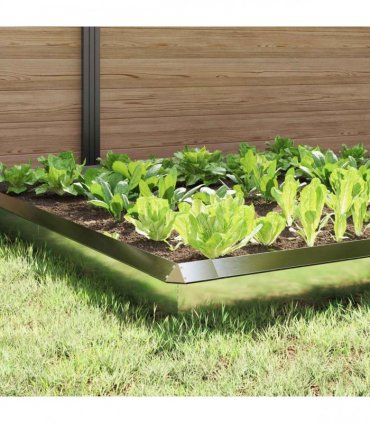 vidaXL Snail Fences 12 pcs Silver Stainless Steel