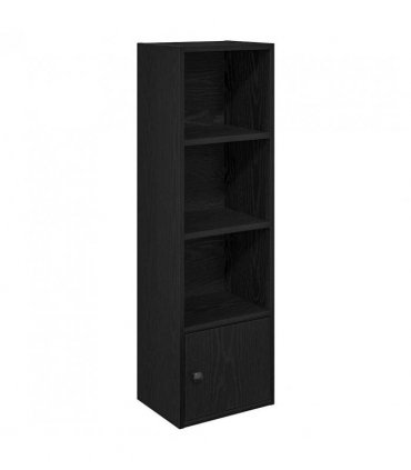 vidaXL Bookcase Black Oak 31x24x102 cm Engineered Wood
