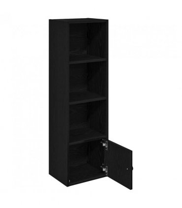 vidaXL Bookcase Black Oak 31x24x102 cm Engineered Wood