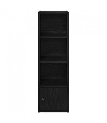 vidaXL Bookcase Black Oak 31x24x102 cm Engineered Wood