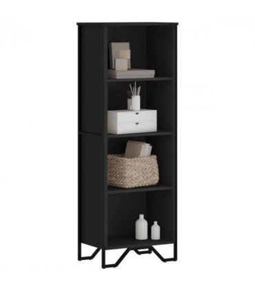 vidaXL Bookcase Black 50x31x137.5 cm Engineered Wood