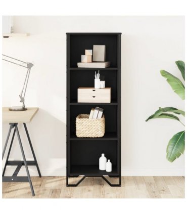 vidaXL Bookcase Black 50x31x137.5 cm Engineered Wood