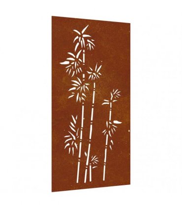 vidaXL Garden Wall Decoration 105x55 cm Corten Steel Bamboo Design