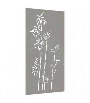 vidaXL Garden Wall Decoration 105x55 cm Corten Steel Bamboo Design