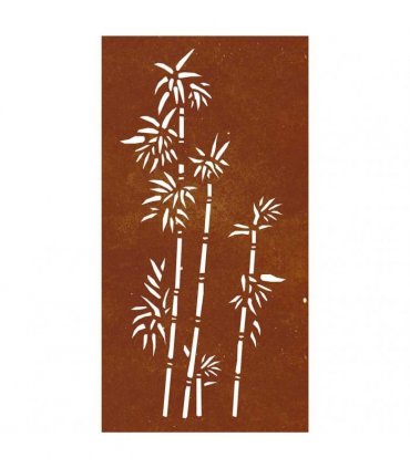 vidaXL Garden Wall Decoration 105x55 cm Corten Steel Bamboo Design