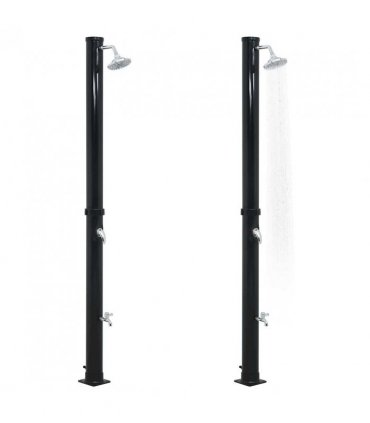 vidaXL Solar Shower Black 220 cm 20 L