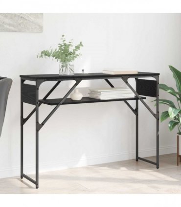 vidaXL ConsoleTable Black Oak 105x30x75cm Engineered Wood