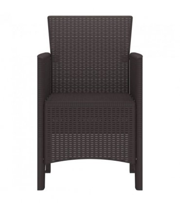 vidaXL Garden Chair 4 pcs Brown 53 x 49 x 85 cm Polypropylene