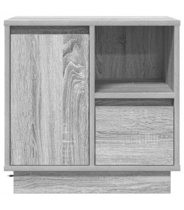 vidaXL Bedside Cabinet Grey 50 x 34.5 x 50 cm Engineered wood