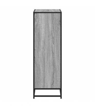 vidaXL Book Cabinet Grey Sonoma 60x35x107.5 cm Engineered Wood