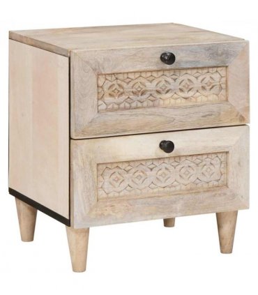 vidaXL Bedside Cabinet White 40 x 33 x 46 cm Engineered Wood