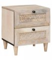 vidaXL Bedside Cabinet White 40 x 33 x 46 cm Engineered Wood