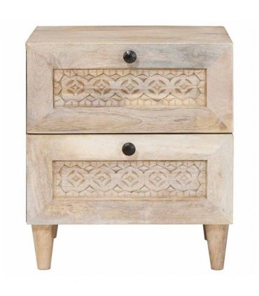 vidaXL Bedside Cabinet White 40 x 33 x 46 cm Engineered Wood